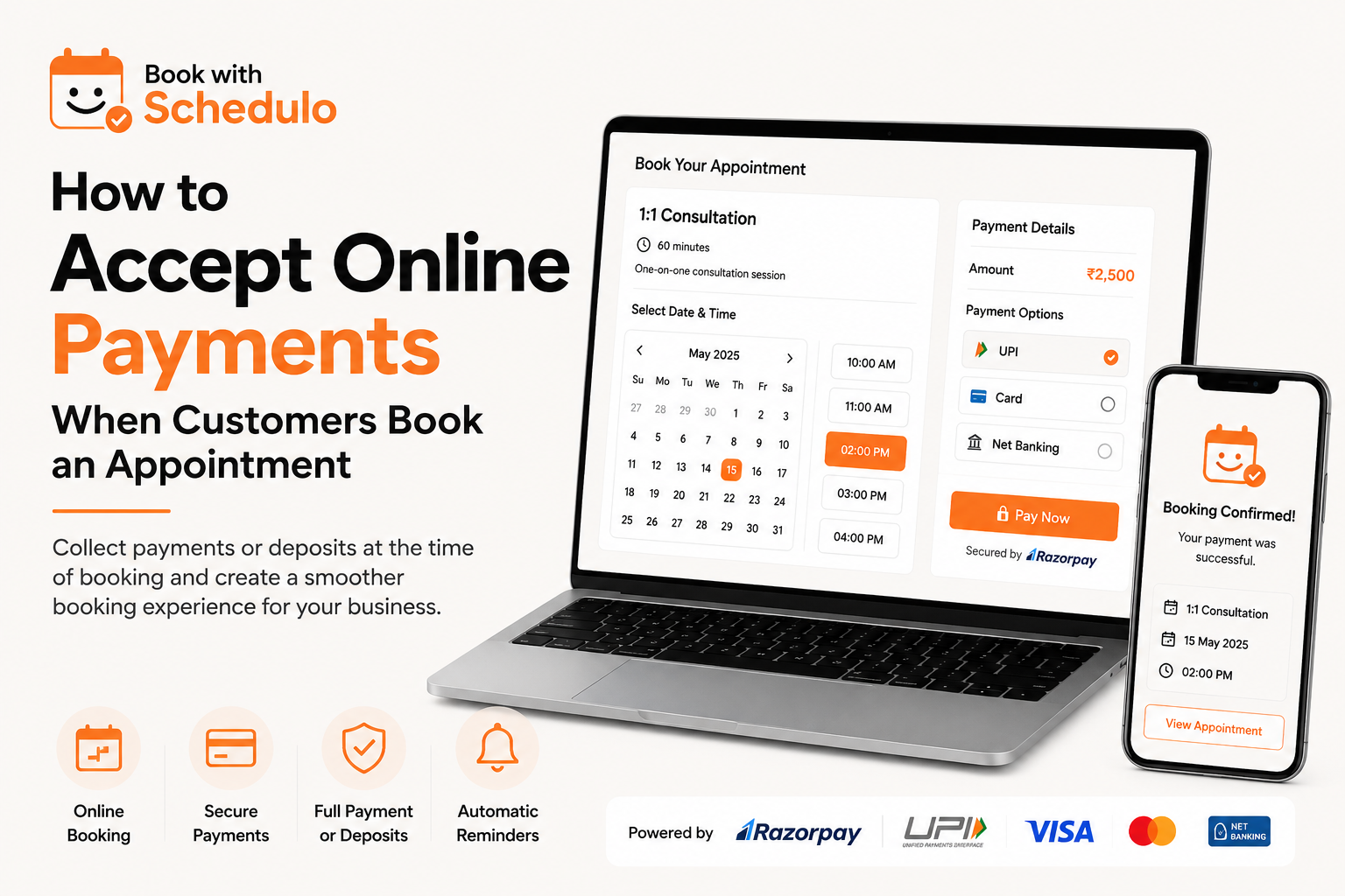 Book With Schedulo online appointment booking with payment and deposit options